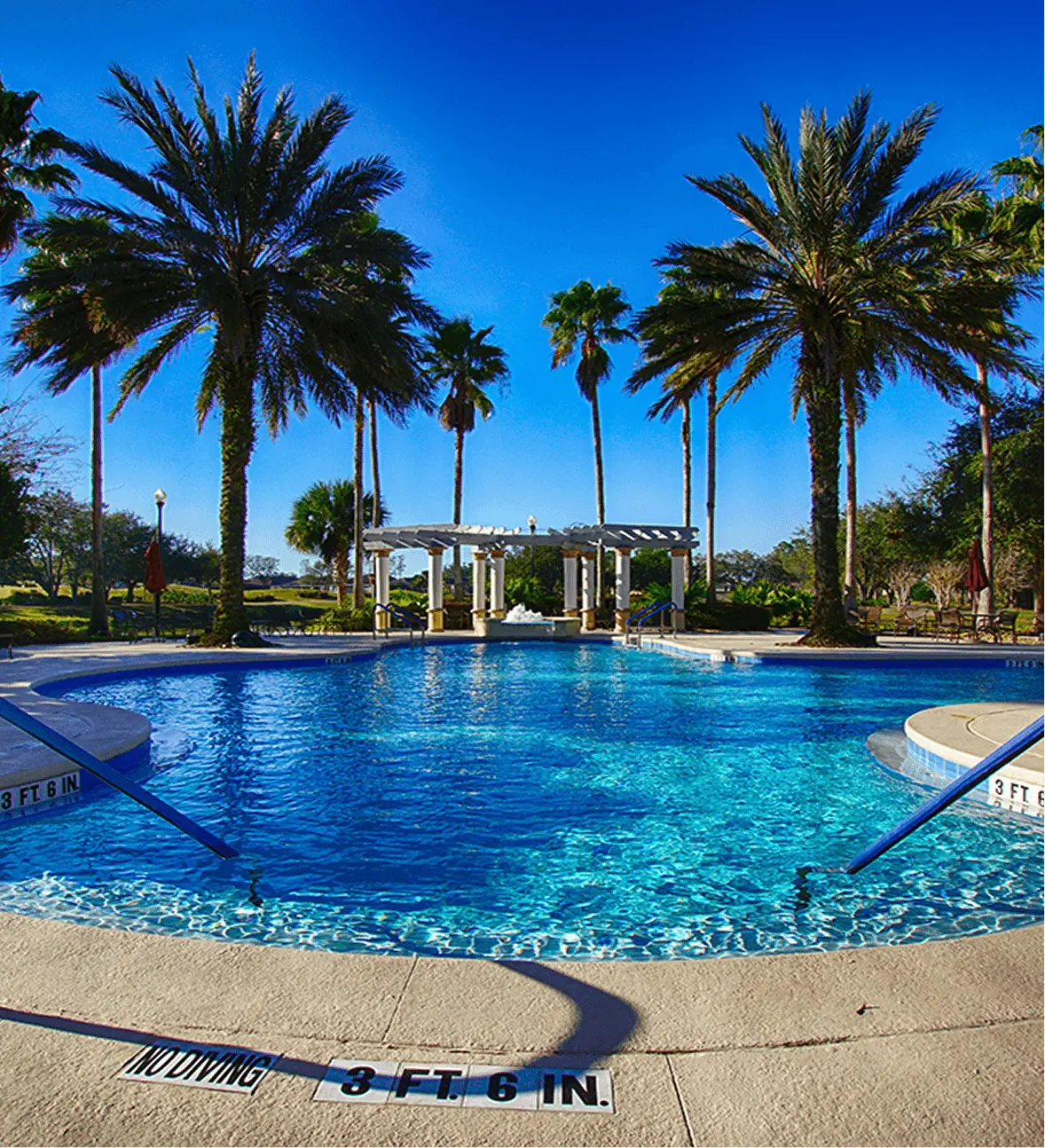 Resort-style pool at a Central Florida active adult community